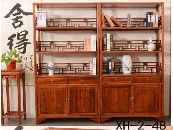 河北老榆木书柜组合批发