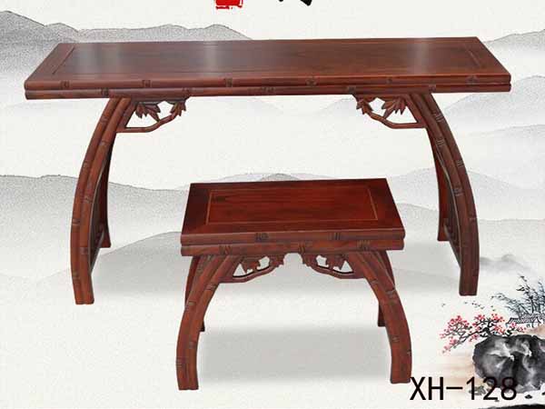 河北老榆木古典中式琴桌琴凳批发
